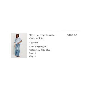 We The Free Seaside Cotton Shirt from Free People